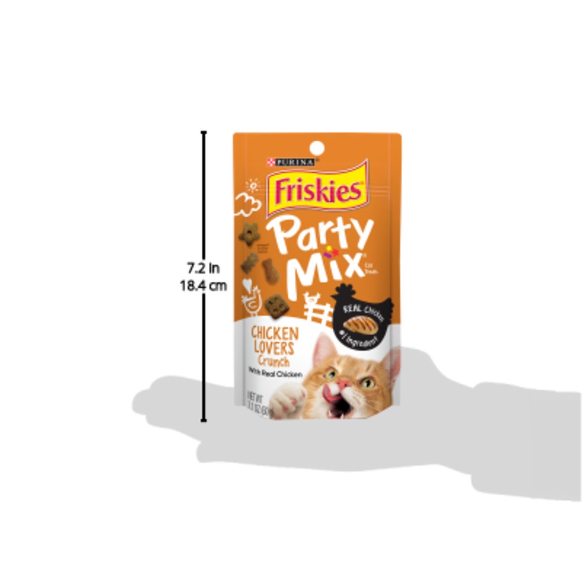 slide 3 of 11, Friskies Party Mix Chicken Lovers Crunch Cat Treats, 2.1 oz