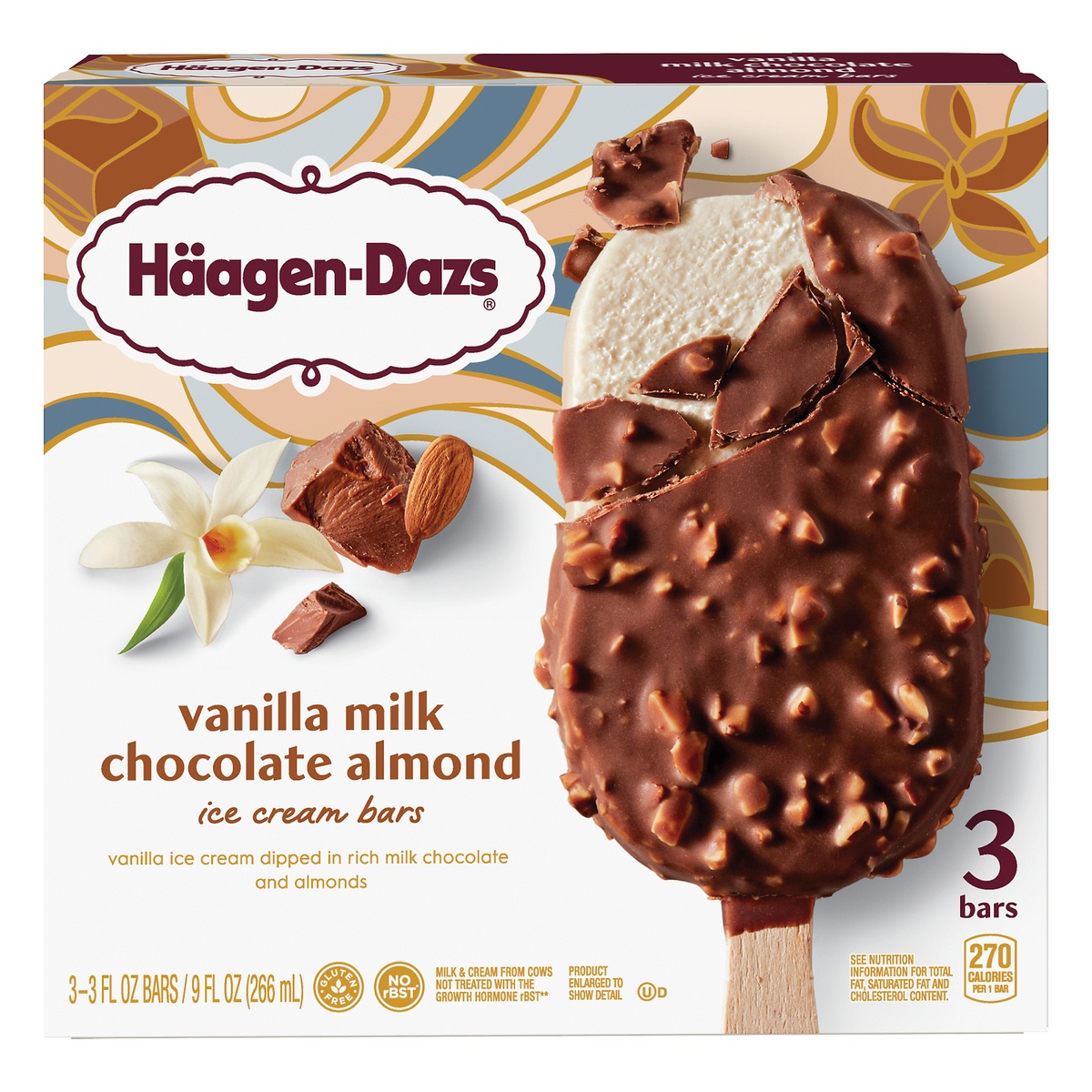 slide 1 of 6, Häagen-Dazs Haagen-Dazs Haagen Dazs Vanilla & Almond Ice Cream Bar - 3pk, 3 ct