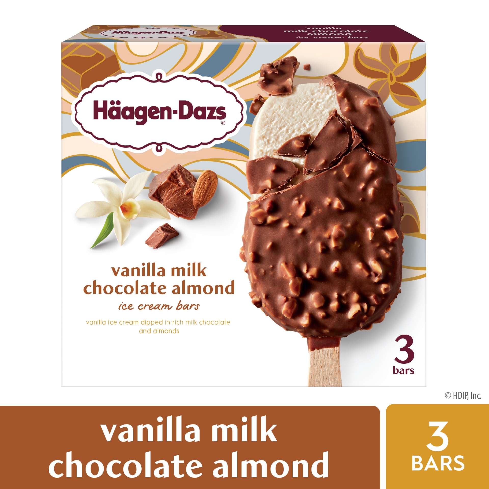 slide 1 of 7, Haagen Dazs Vanilla Milk Chocolate Almond Ice Cream Bars, 3 ct