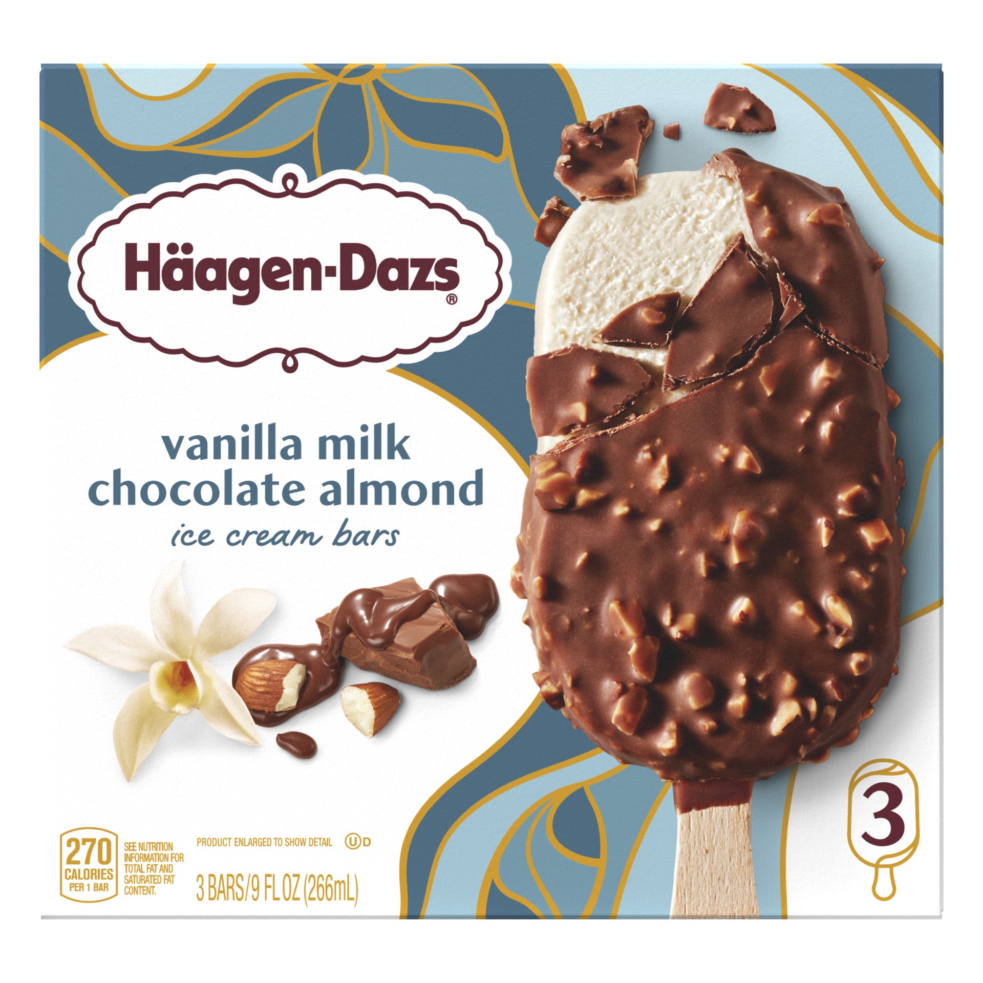 slide 1 of 5, Häagen-Dazs Haagen-Dazs Haagen Dazs Vanilla & Almond Ice Cream Bar - 3pk, 3 ct