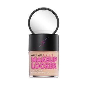 slide 1 of 1, wet n wild Pump: Makeup Locker 3-In-1 Sheer Bb Cream, Highlighter & Corrector, Fair Light, 1 ct