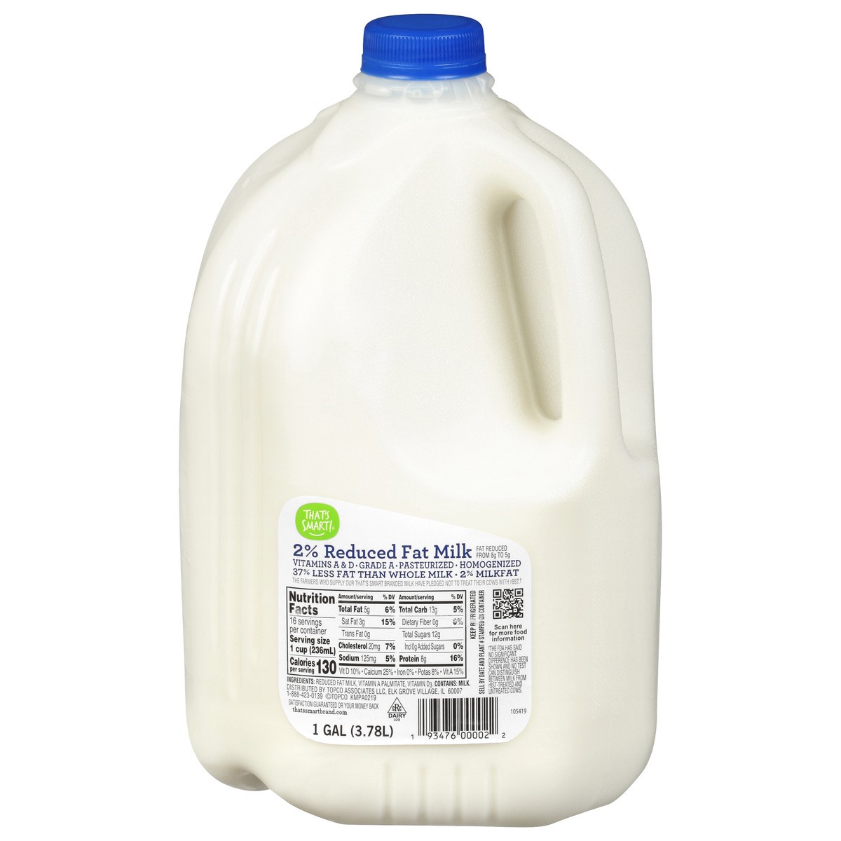 slide 1 of 9, That's Smart! 2% Reduced Fat Milk, 1 gal