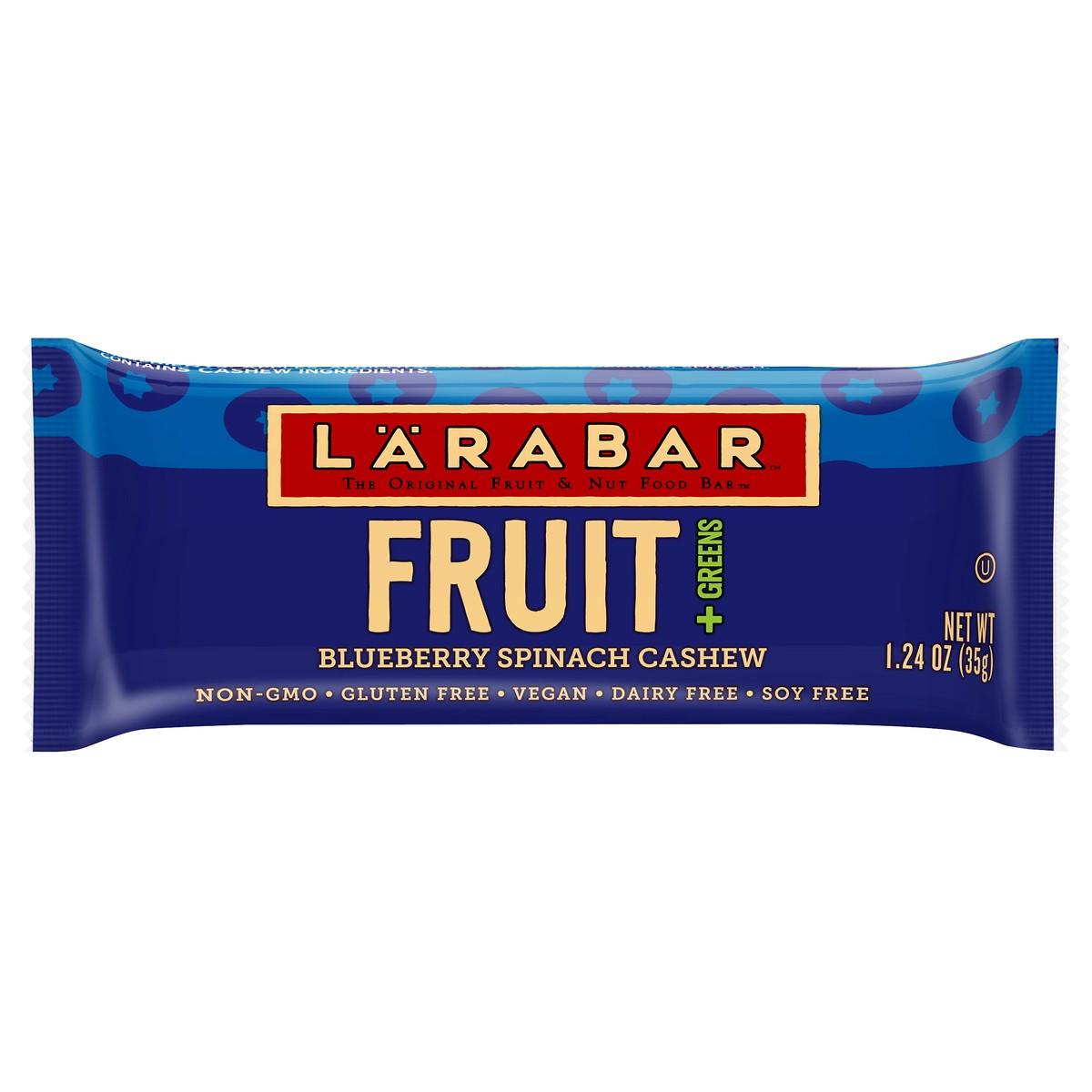 slide 13 of 13, LÄRABAR Blueberry Spinach Cashew Food Bar 1.24 oz, 1.24 oz