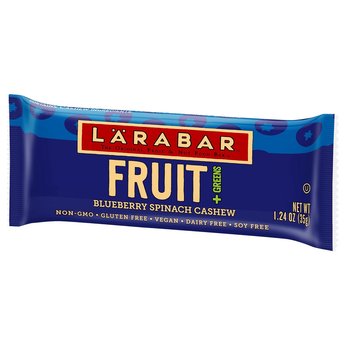 slide 4 of 13, LÄRABAR Blueberry Spinach Cashew Food Bar 1.24 oz, 1.24 oz