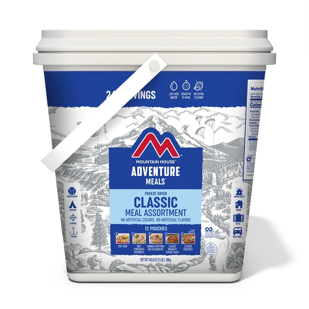 slide 1 of 1, Mountain House Adventure Meals Freeze Dried Camping Meal - Classic Assortment, 48.6 oz