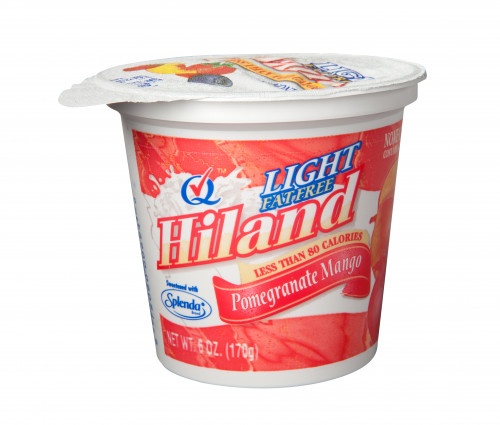 slide 1 of 1, Hiland Dairy Light Pomegranate Mango Yogurt, 6 oz
