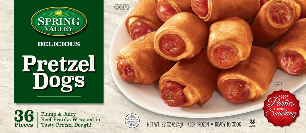 slide 1 of 1, Spring Valley Pretzel Dogs - Family Pack, 22 oz