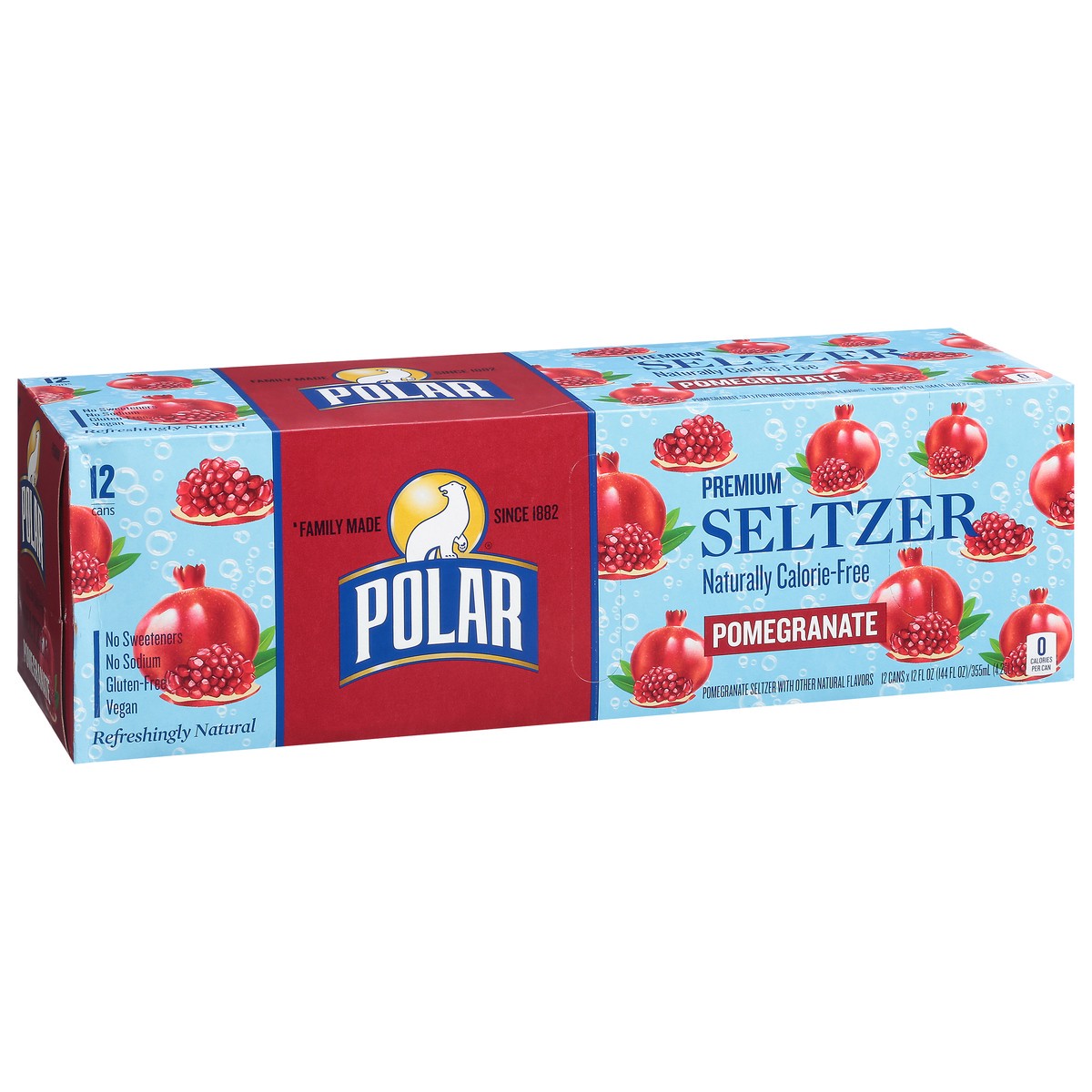 slide 3 of 9, Polar Premium Pomegranate Seltzer - 12 ct, 12 ct