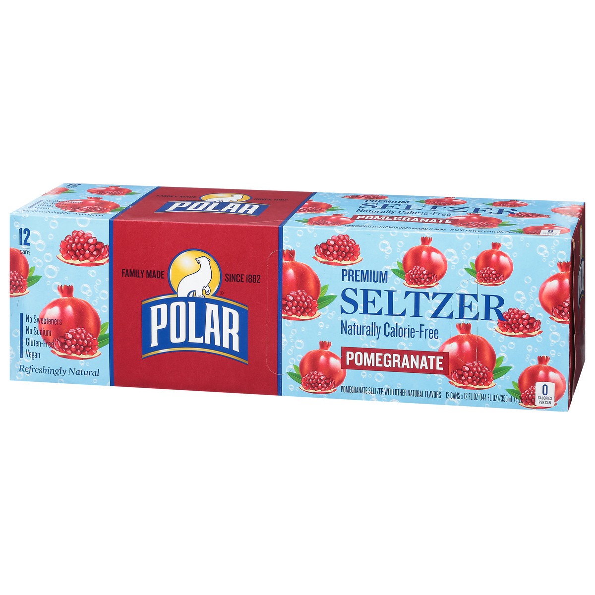 slide 5 of 9, Polar Premium Pomegranate Seltzer - 12 ct, 12 ct