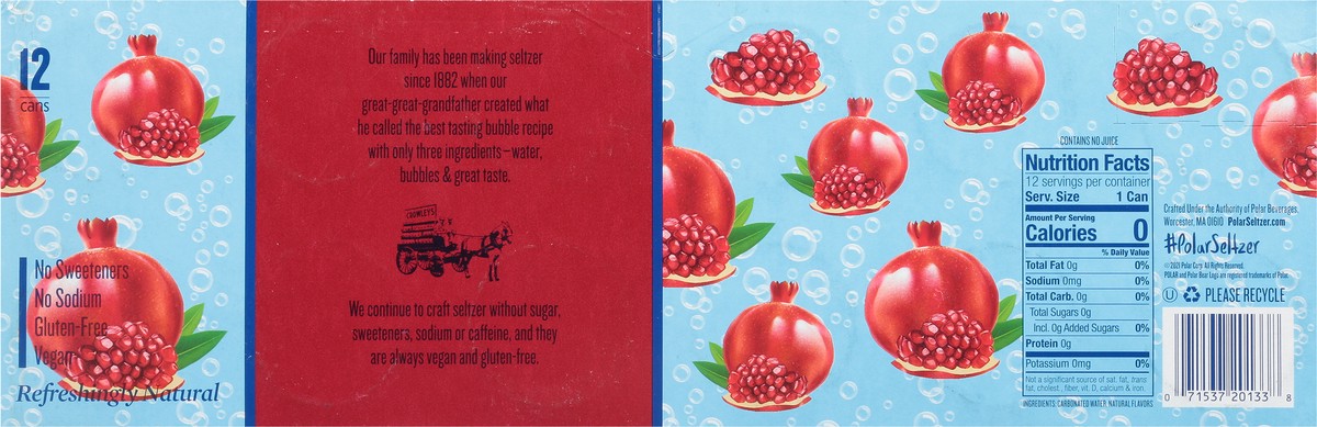 slide 7 of 9, Polar Premium Pomegranate Seltzer - 12 ct, 12 ct