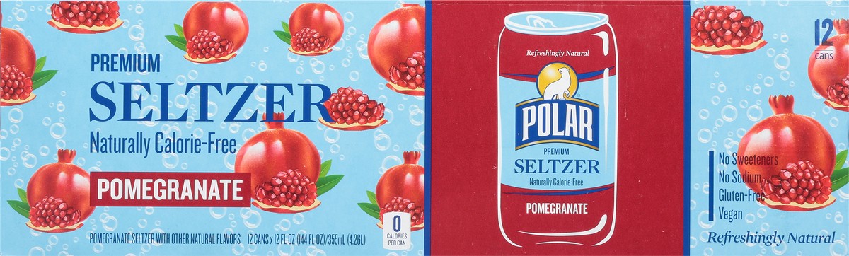 slide 8 of 9, Polar Premium Pomegranate Seltzer - 12 ct, 12 ct