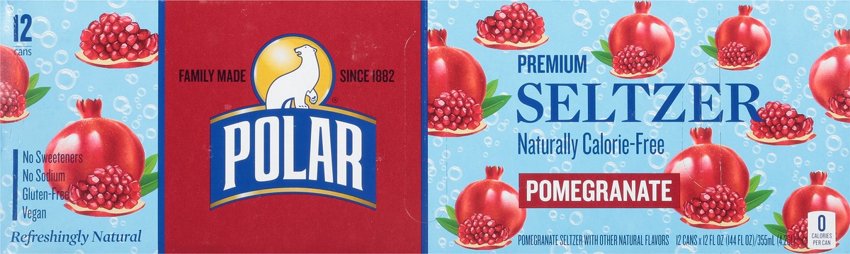 slide 4 of 9, Polar Premium Pomegranate Seltzer - 12 ct, 12 ct