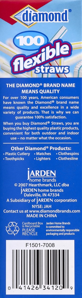 slide 2 of 5, Diamond Straws 100 ea, 100 ct