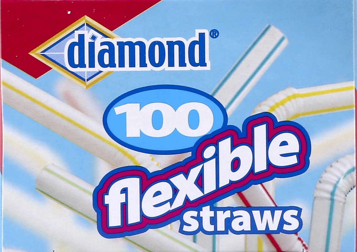 slide 3 of 5, Diamond Straws 100 ea, 100 ct