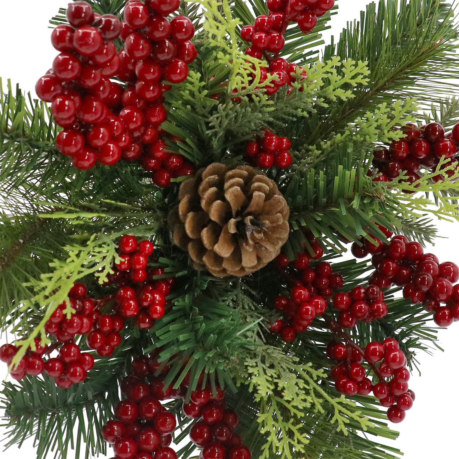 slide 2 of 2, 13" Mini Red Berry & Pine Wreath By Ashland, 13 in