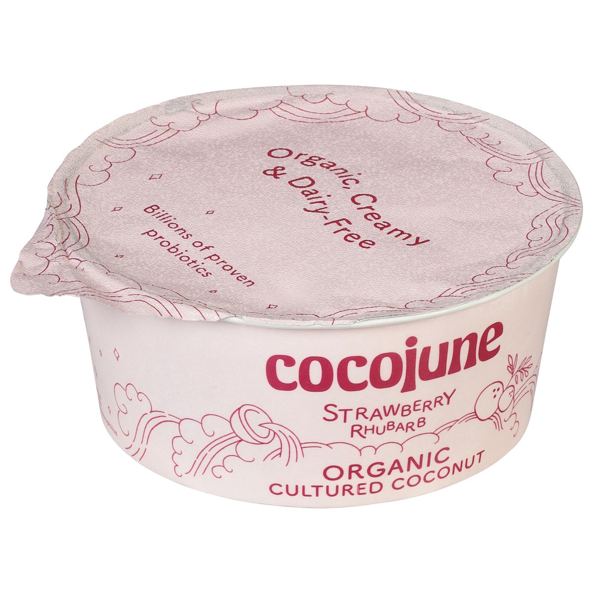 slide 7 of 9, Cocojune Organic Strawberry Rhubarb Cultured Coconut, 4 fl oz