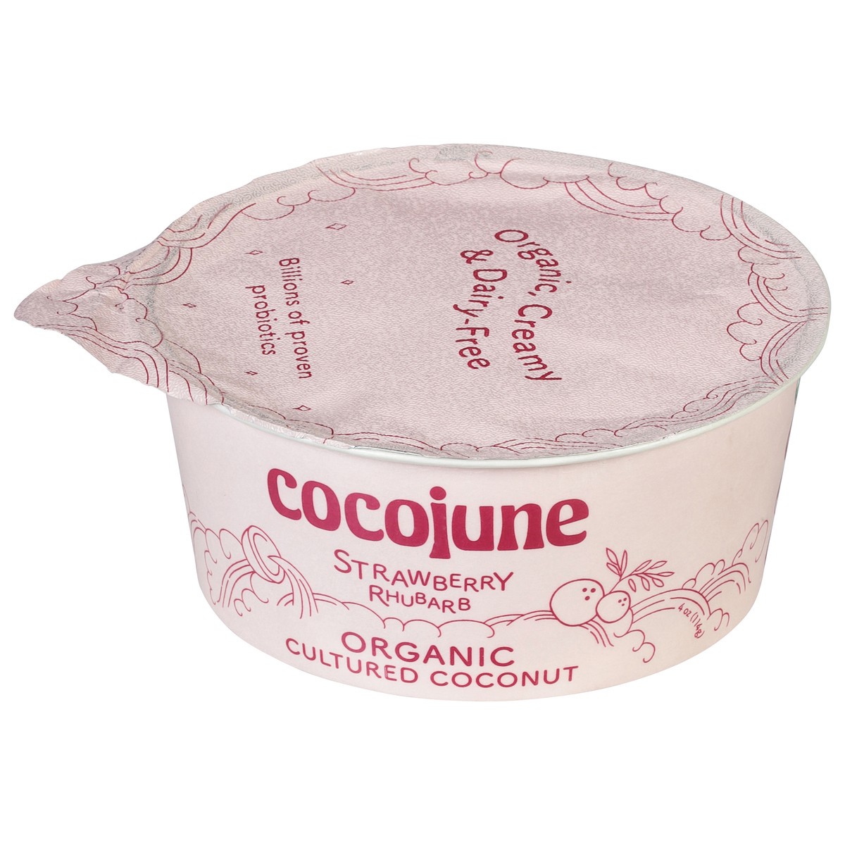 slide 9 of 9, Cocojune Organic Strawberry Rhubarb Cultured Coconut, 4 fl oz