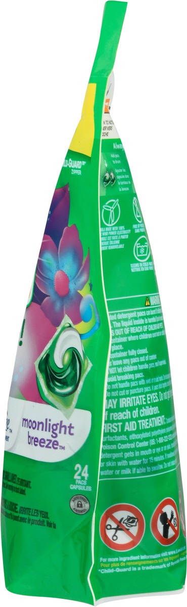 slide 5 of 9, Gain Flings! Pacs HE Moonlight Breeze Detergent 18 oz, 24 ct