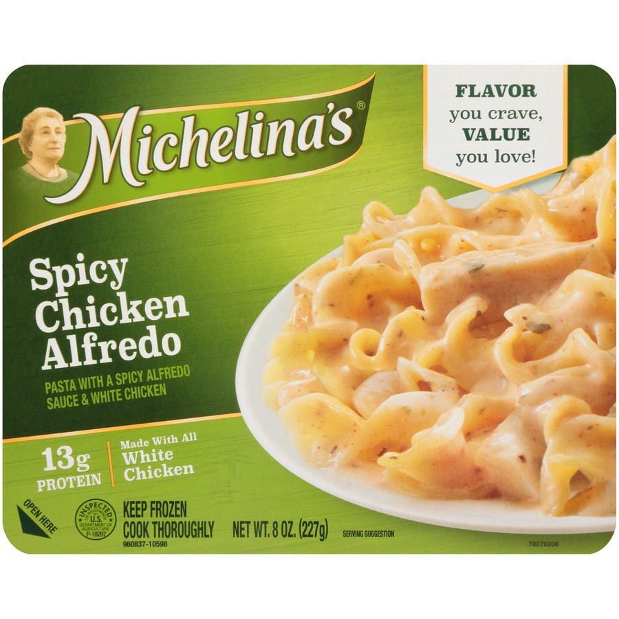 slide 1 of 5, Michelina's Chicken Alfredo, 