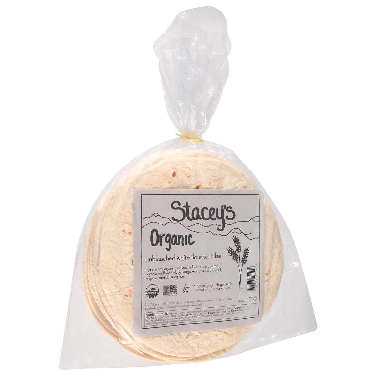 slide 8 of 12, Stacey's White Flour Unbleached Organic Tortillas 10 ea, 10 ct