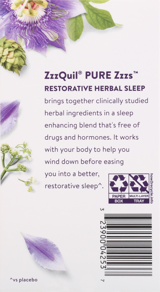Vicks ZzzQuil Pure Zzzs Restorative Herbal Sleep Tablets 20 ea 20 ct