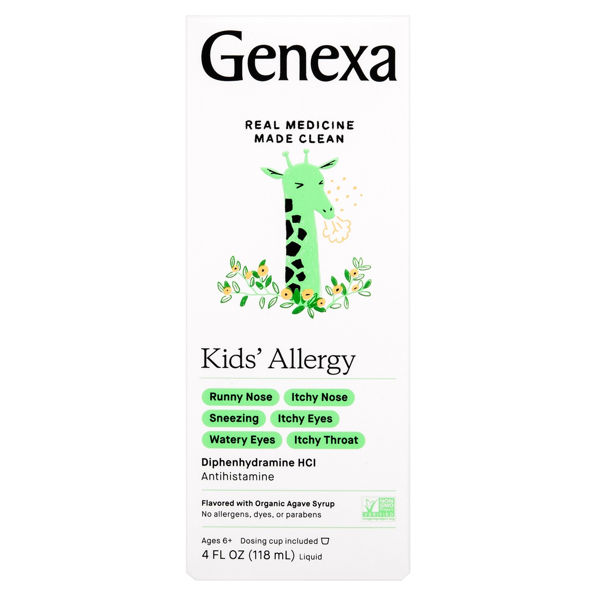 slide 1 of 8, Genexa Kids Allergy Syrup, 4 fl oz