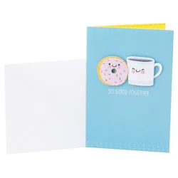 Hallmark Signature Anniversary Card (No. 14) (Coffee and Doughnut)