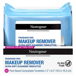 Neutrogena Fragrance Free Makeup Remover Facial Wipes 25 Ct 2 Pack - 50 CT