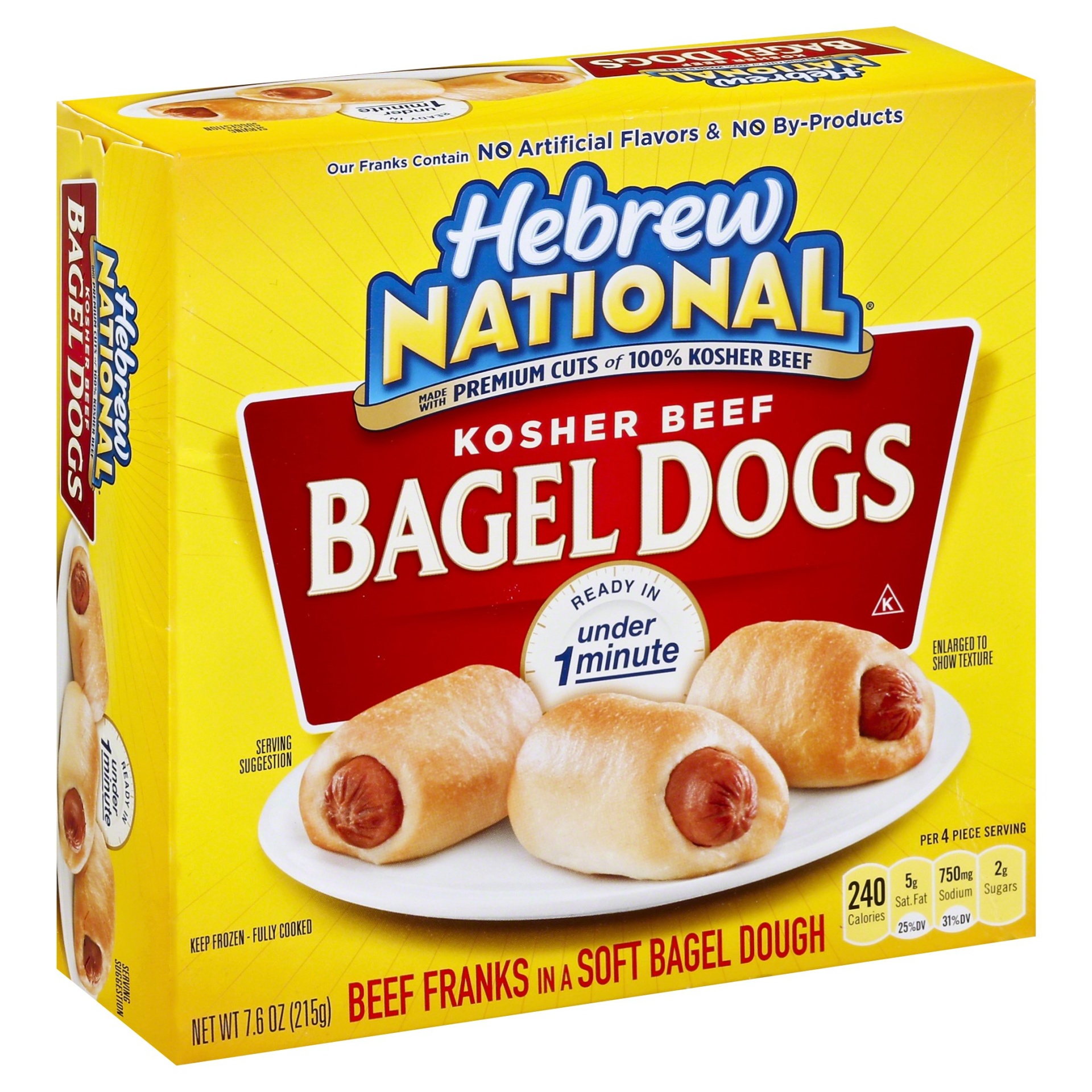 slide 1 of 1, Hebrew National Kosher Beef Bagel Dogs, 7.6 oz