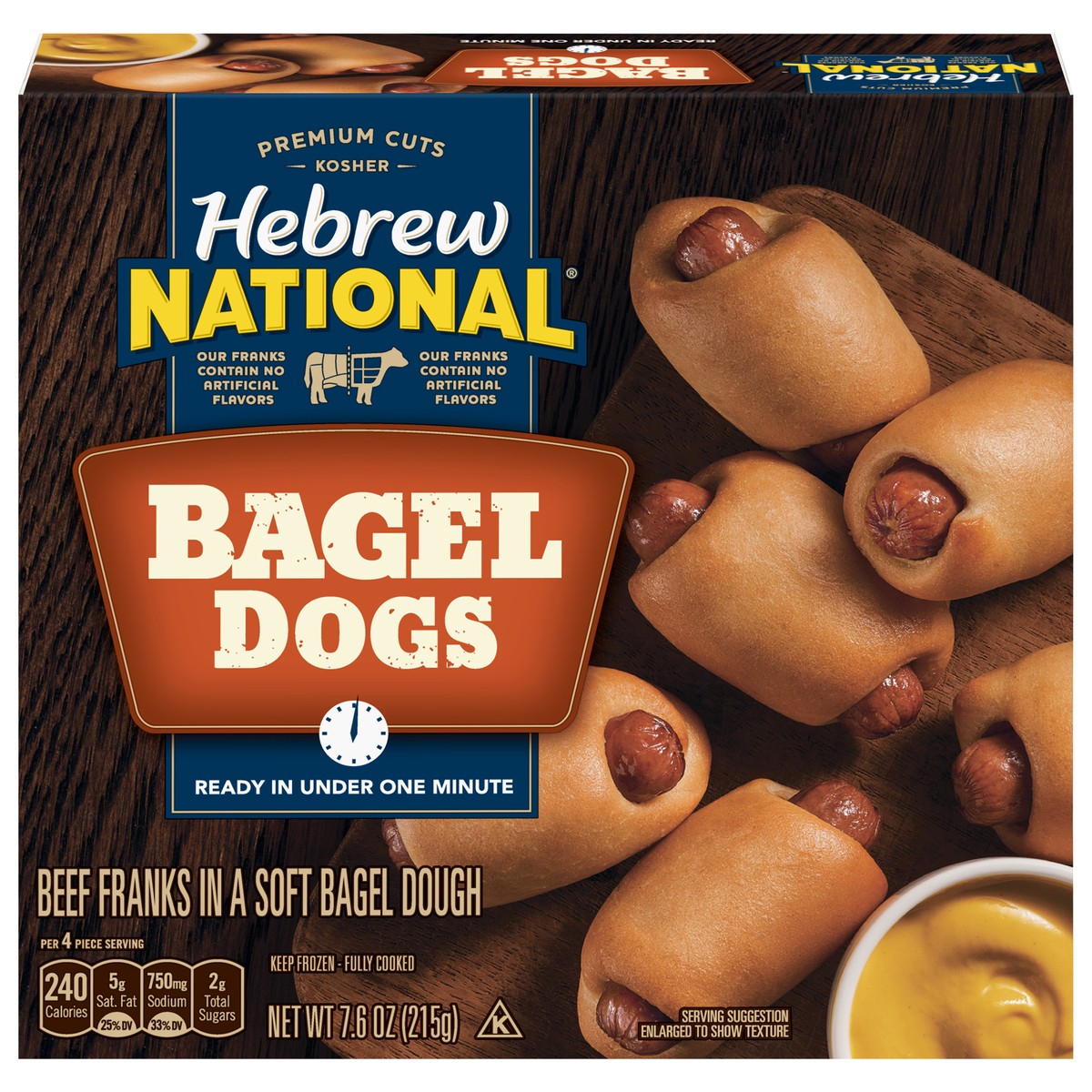 slide 1 of 9, Hebrew National Beef Bagel Dogs 7.6 oz, 7.6 oz