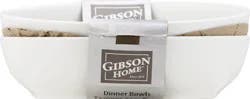 Gibson Home Dinner Bowl Set, White