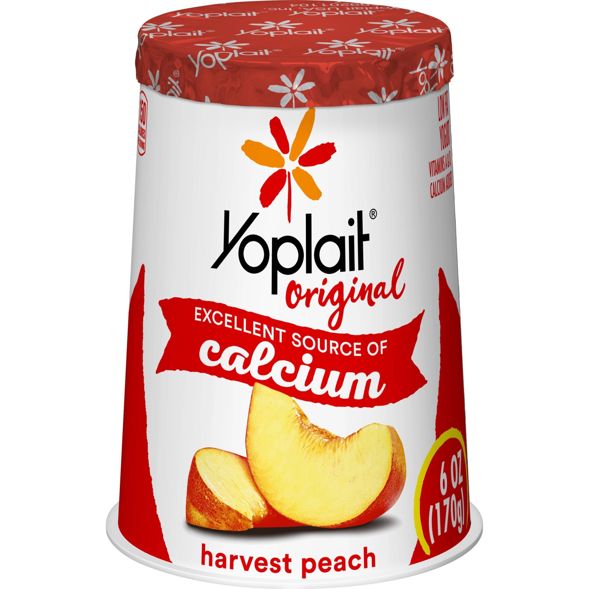 slide 1 of 3, Yoplait Original Harvest Peach Yogurt, 6 oz