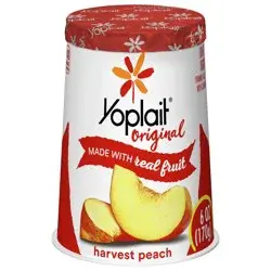 Yoplait Original Harvest Peach Low Fat Yogurt, 6 OZ Yogurt Cup
