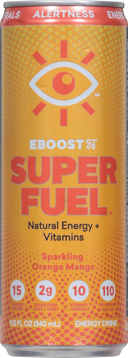 slide 14 of 14, EBOOST Super Fuel Sparkling Sparkling Orange Mango Energy Drink 11.5 fl oz, 1 ct