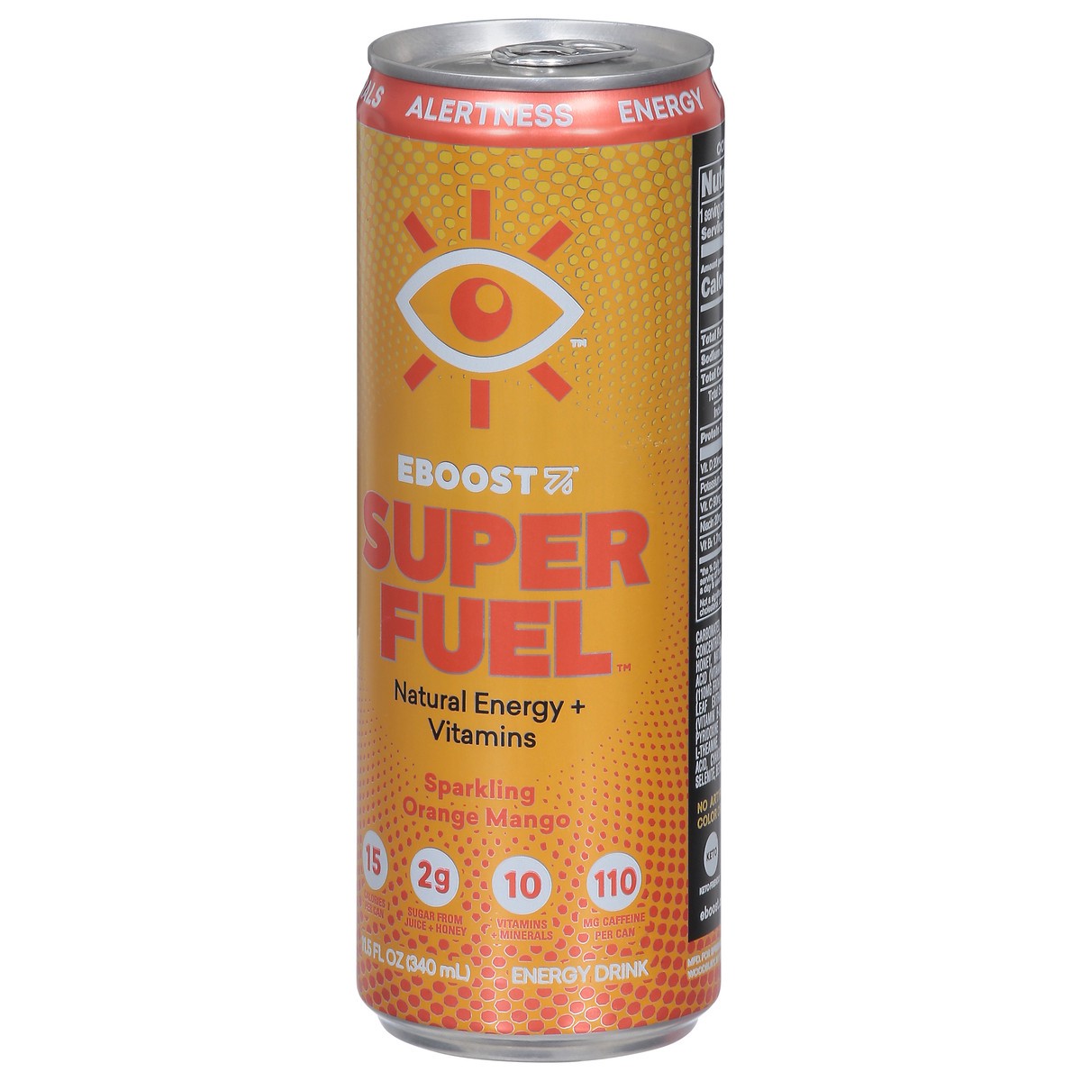 slide 10 of 14, EBOOST Super Fuel Sparkling Sparkling Orange Mango Energy Drink 11.5 fl oz, 1 ct