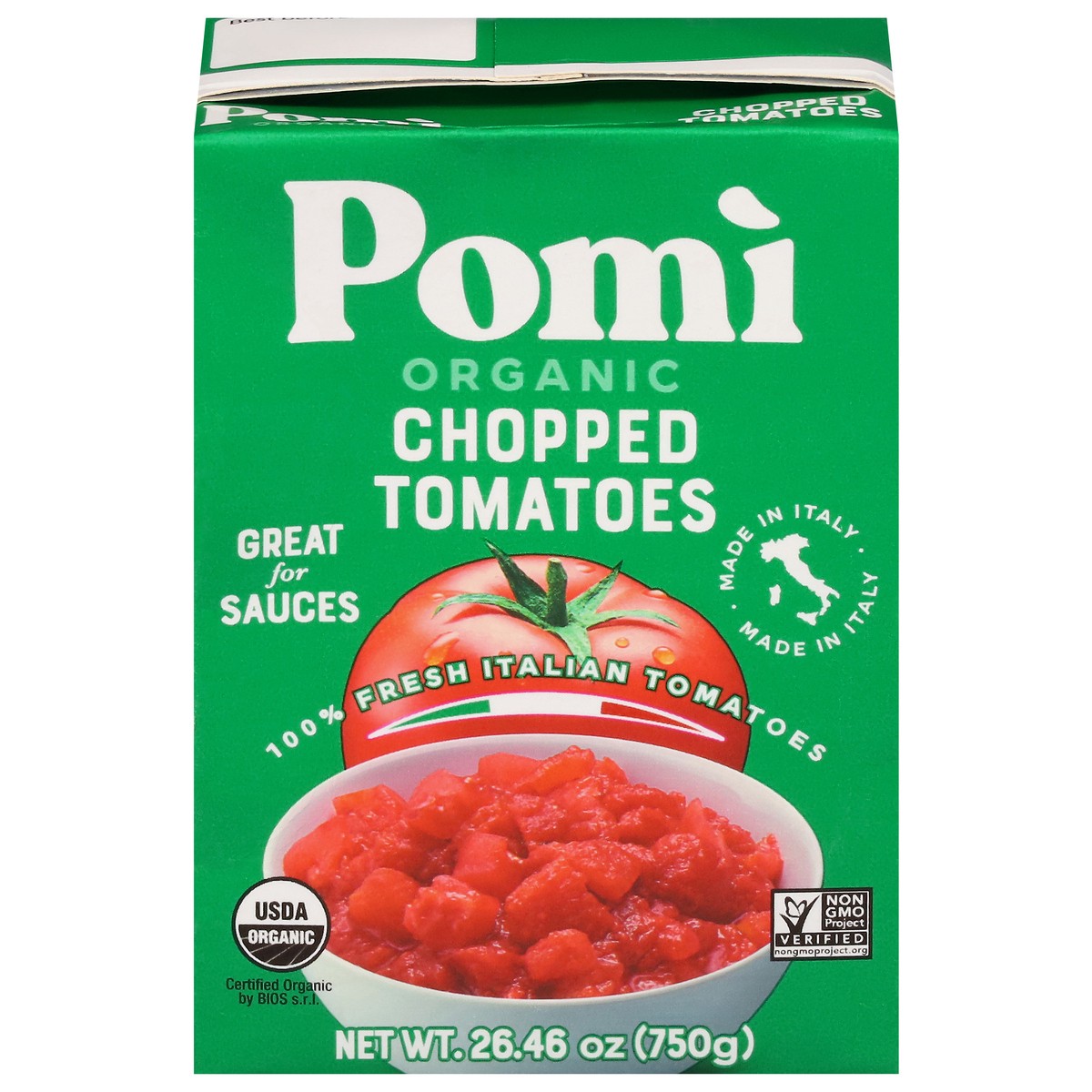 slide 1 of 14, Pomi Organic Chopped Tomatoes 26.46 oz, 26.46 oz