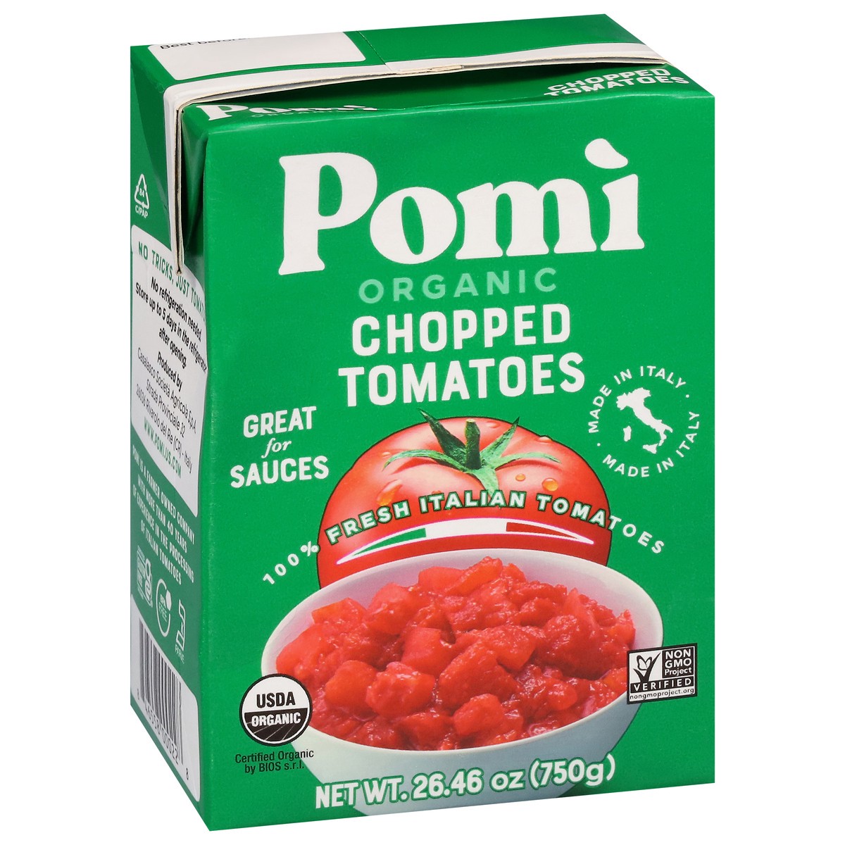 slide 3 of 14, Pomi Organic Chopped Tomatoes 26.46 oz, 26.46 oz