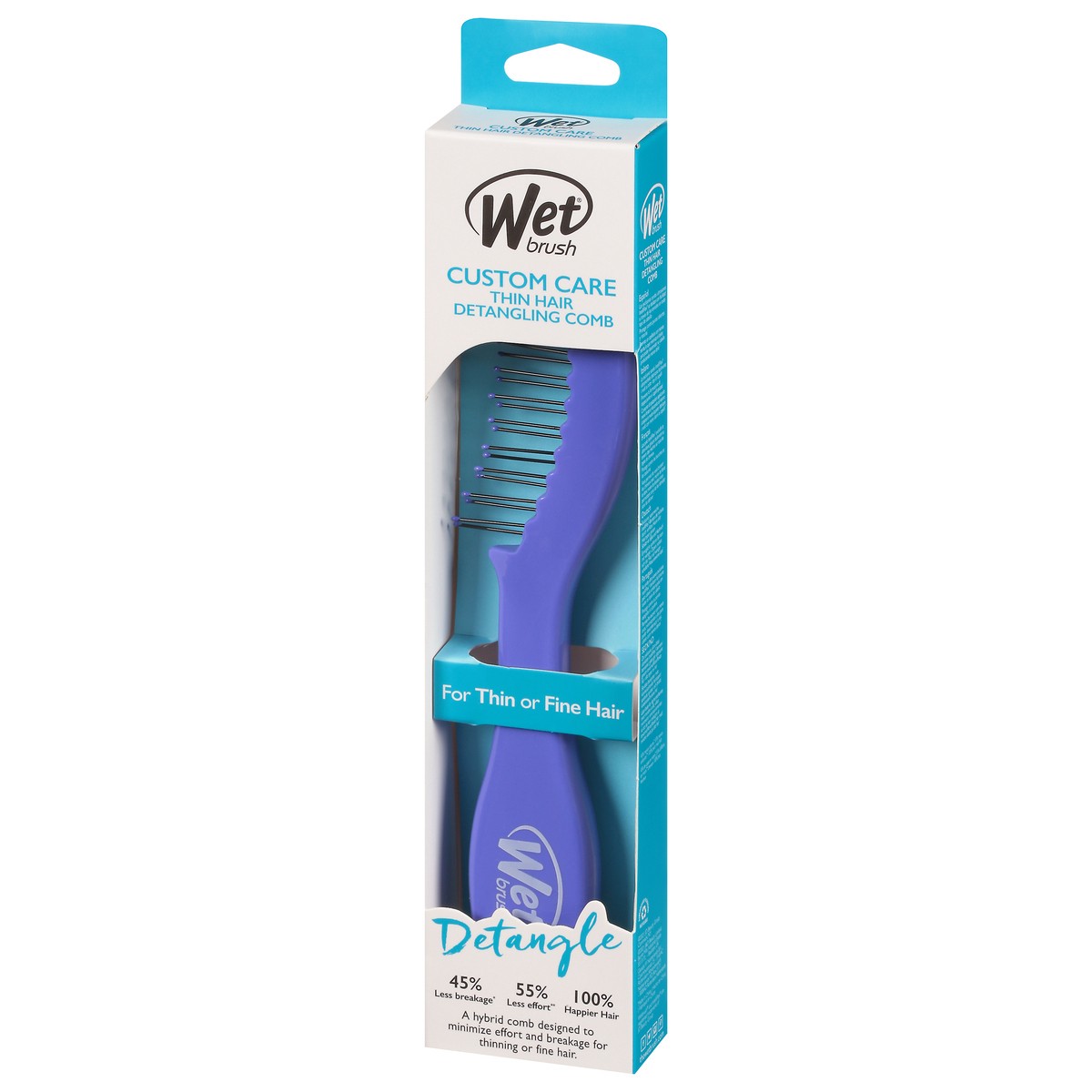 slide 2 of 9, Wet Brush Purple Custom Care Thin Hair Detangling Comb 1 ea, 1 ct