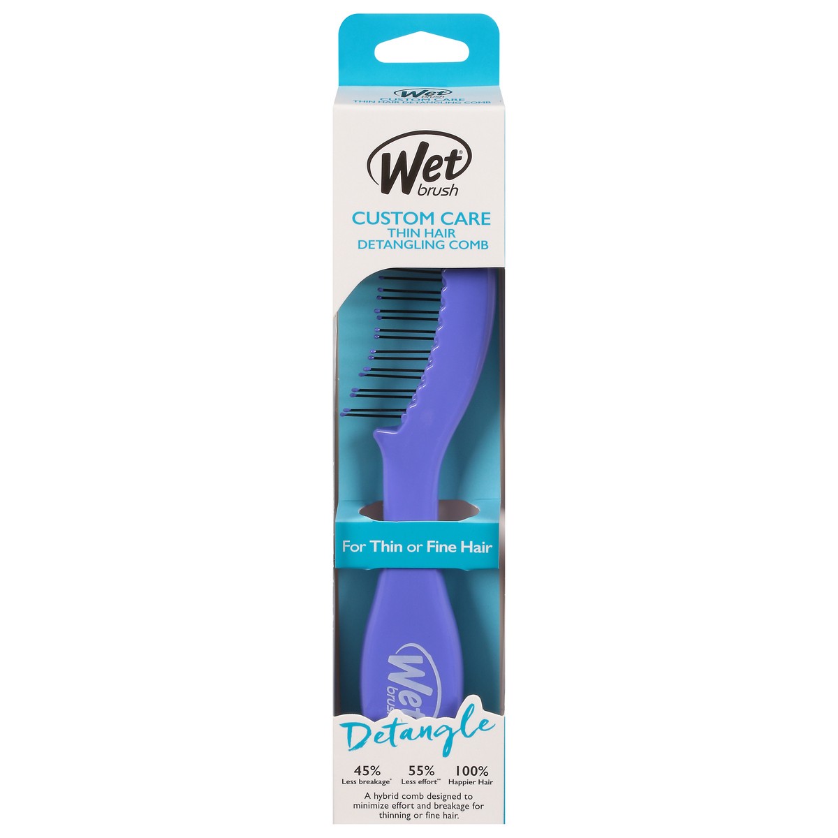 slide 3 of 9, Wet Brush Purple Custom Care Thin Hair Detangling Comb 1 ea, 1 ct