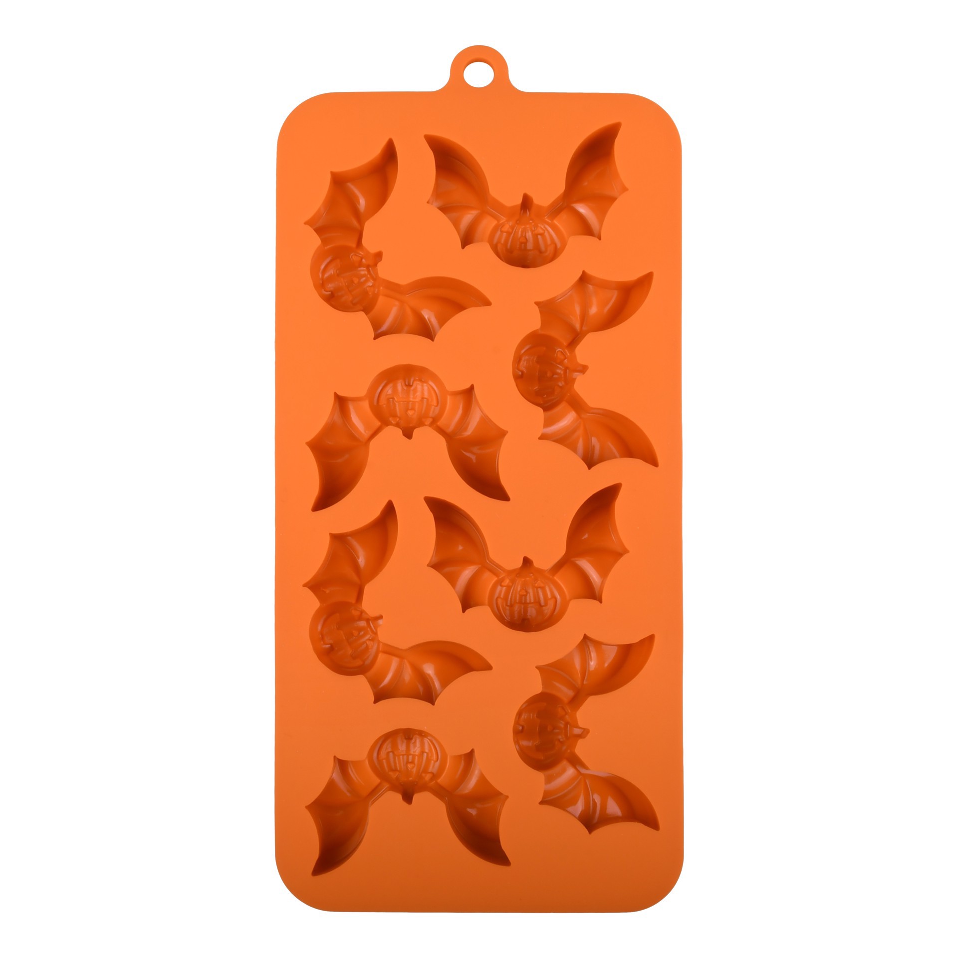 slide 3 of 4, Jack-O'-Lantern Bat Silicone Candy Mold By Makery, 4.07 in x 8.87 in
