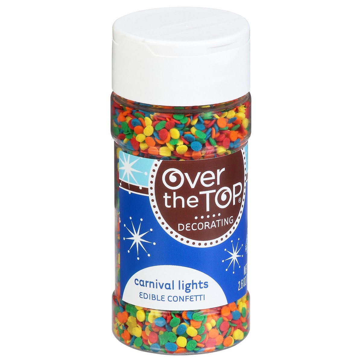 slide 2 of 9, Over The Top Decorating Carnival Lights Edible Confetti 2.6 oz, 2.6 oz