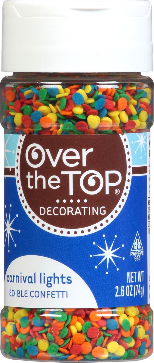 slide 6 of 9, Over The Top Decorating Carnival Lights Edible Confetti 2.6 oz, 2.6 oz
