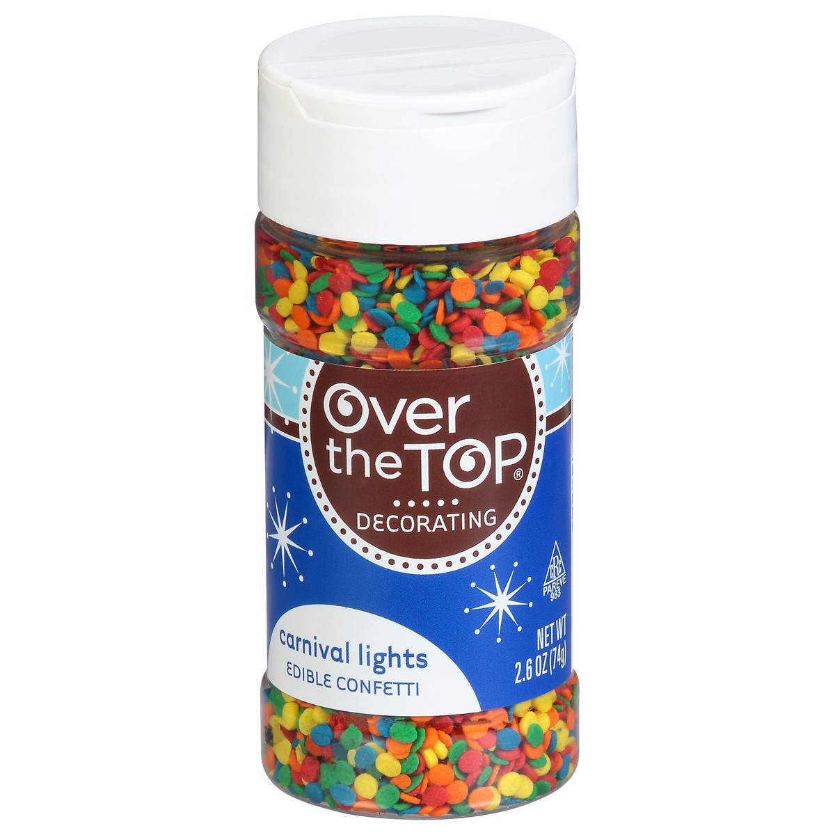 slide 1 of 1, Over The Top Carnival Lights Edible Confetti, 2.6 oz