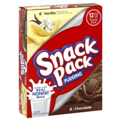Snack Pack Pudding, Vanilla and Chocolate, Family Pack - 12 ct