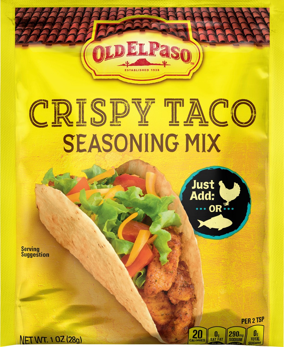 slide 3 of 9, Old El Paso Crispy Taco Seasoning Mix 1 oz, 1 oz