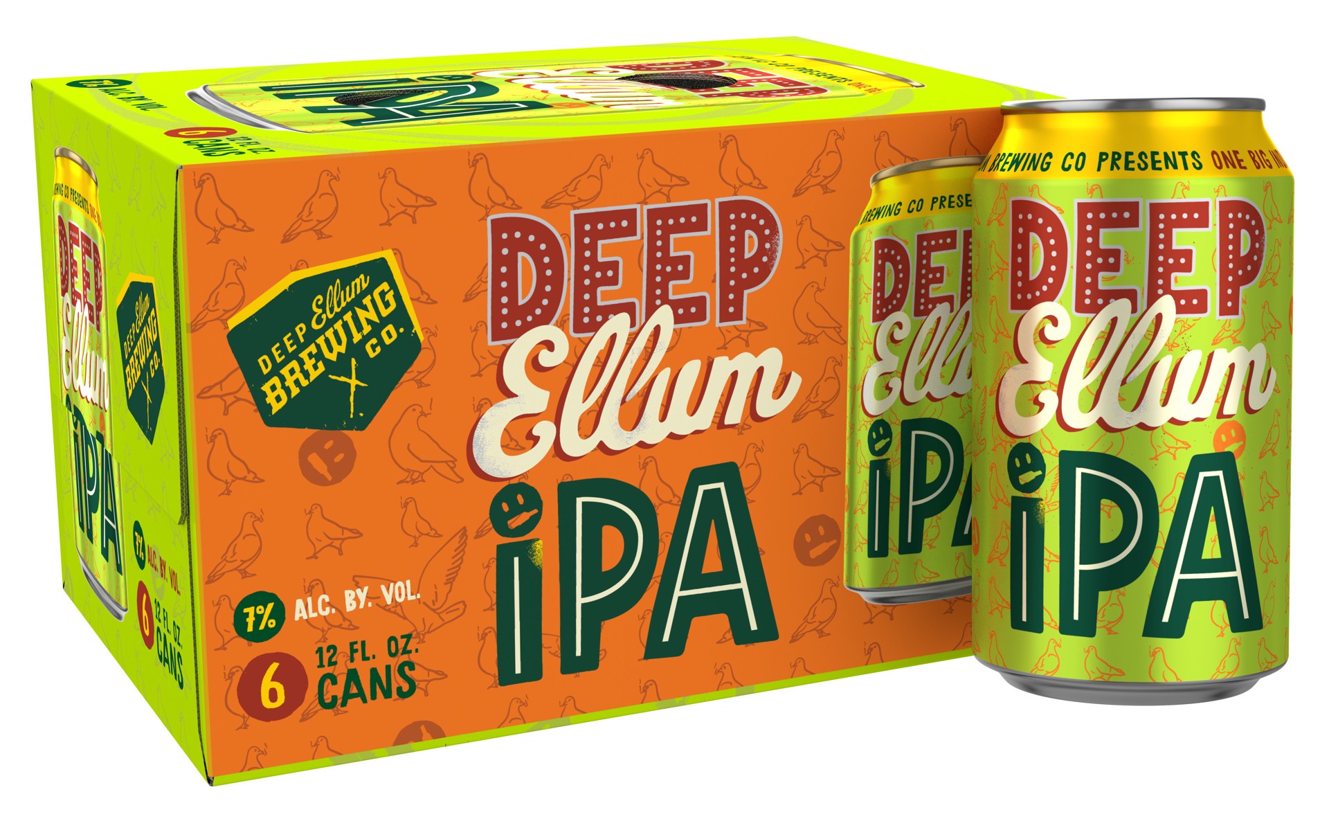 slide 1 of 5, Deep Ellum Brewing IPA IPA Craft Beer, 12 fl oz 6 Pack Cans, 7% ABV, 6 ct; 12 oz