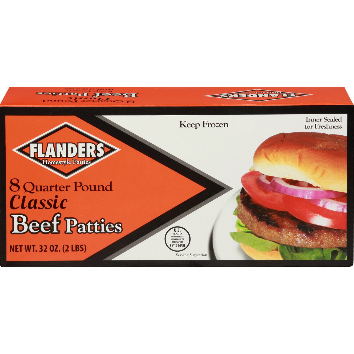 Flanders Homestyle Quarter Pound Classic Beef Patties 8 ct; 4 oz | Shipt