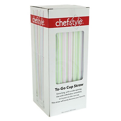 slide 1 of 1, chefstyle Jumbo Straws, 200 ct