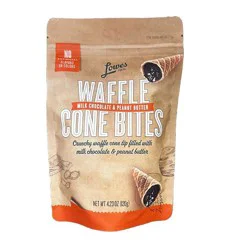 Lowes Foods Peanut Butter and Milk Chocolate Waffle Cone Bites