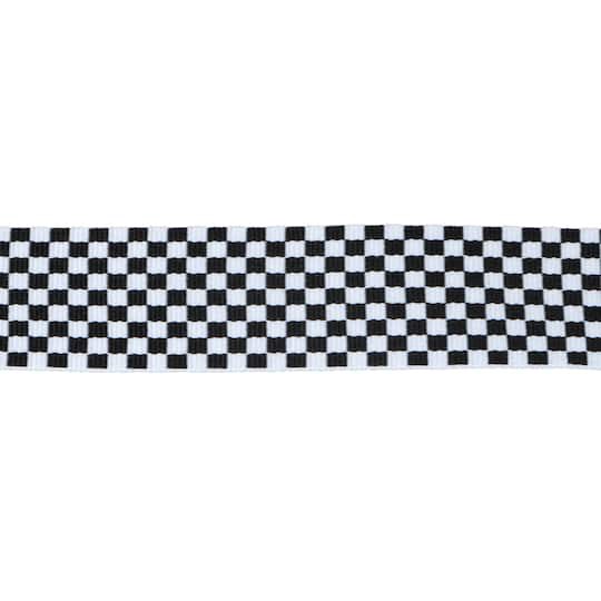 slide 1 of 3, 1.5" Black & White Check Belting Trim By Celebrate It, 